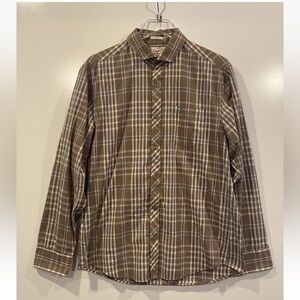 Penguin by Munsingwear Classic Fit Plaid Long Sleeve Shirt Mens Size Large (167)